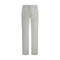 White Cotton Casual Pants