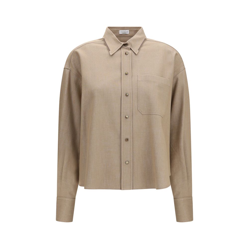 Beige Denim Shirt