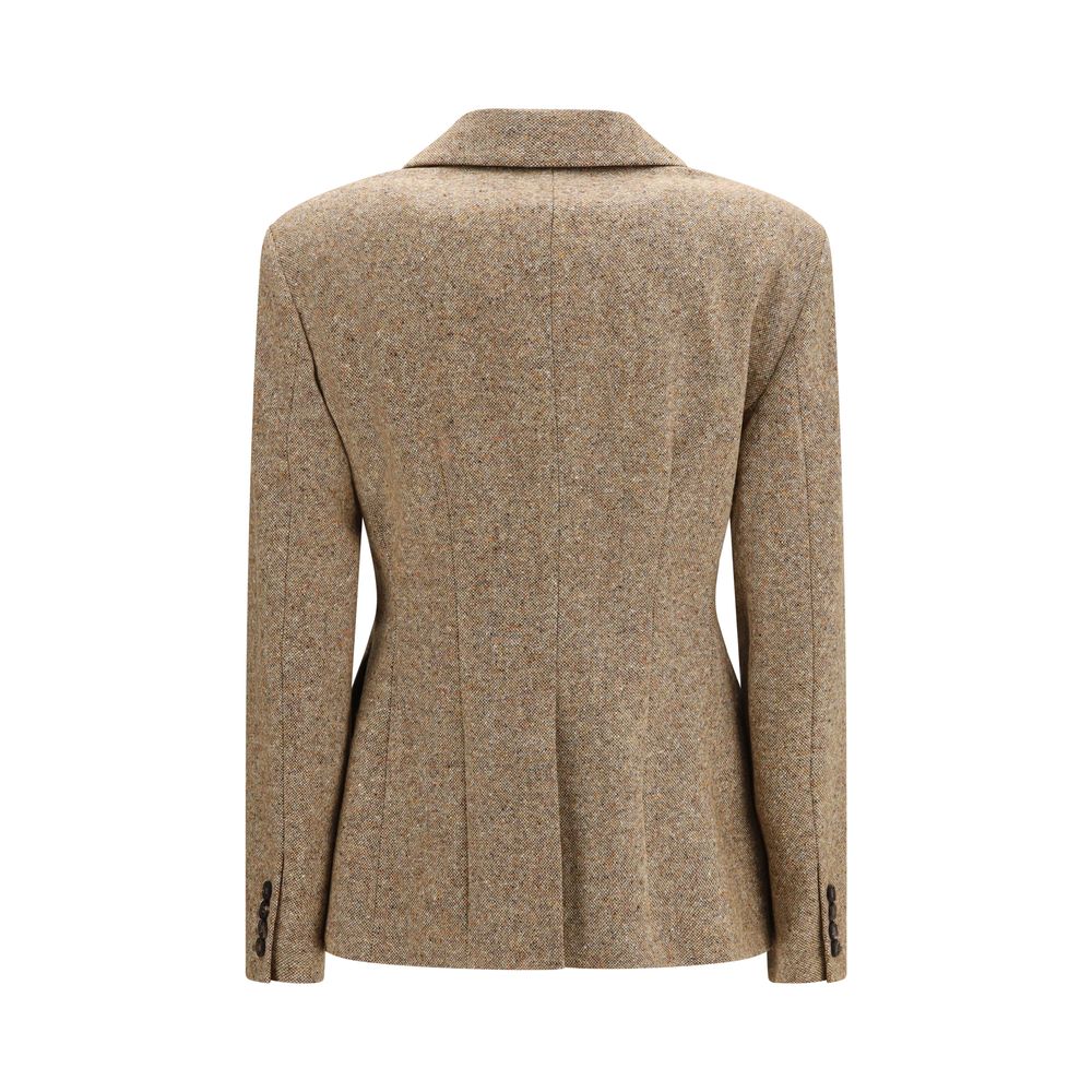 Beige Wool Oves Aries Full-Length Jacket