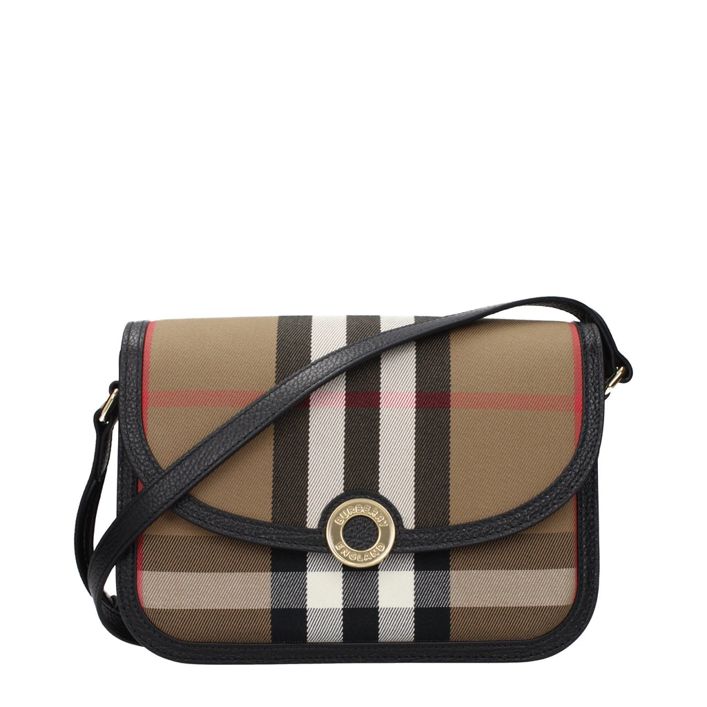 Brown Fabric Crossbody Bag