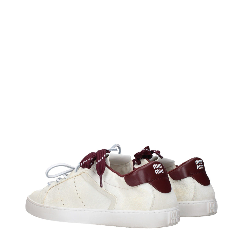 Beige Leather Sneakers