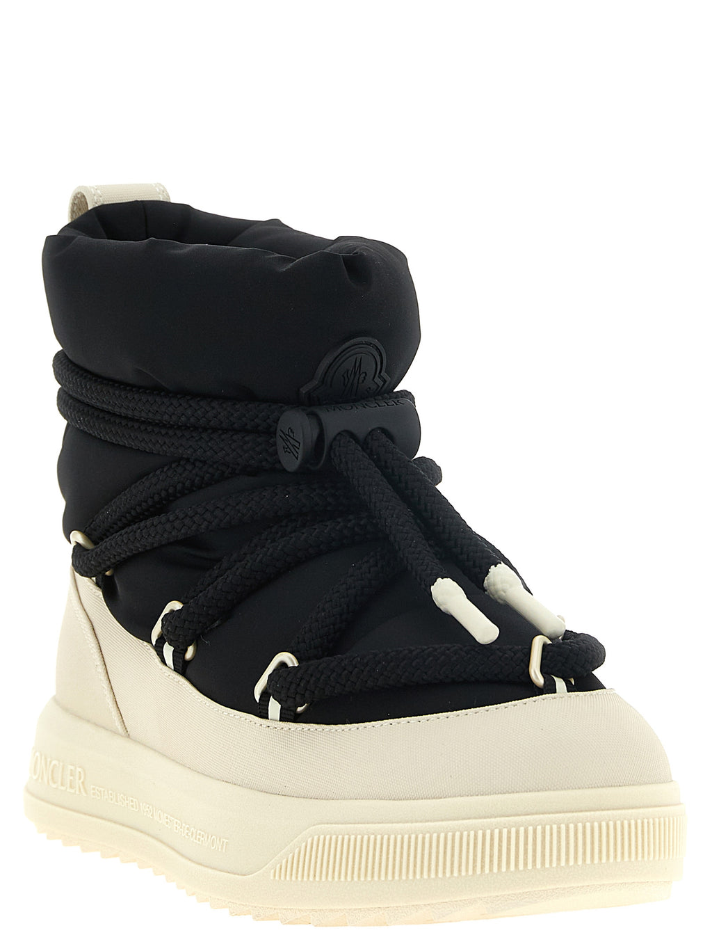 Black Polyamide Lace-Up Boots