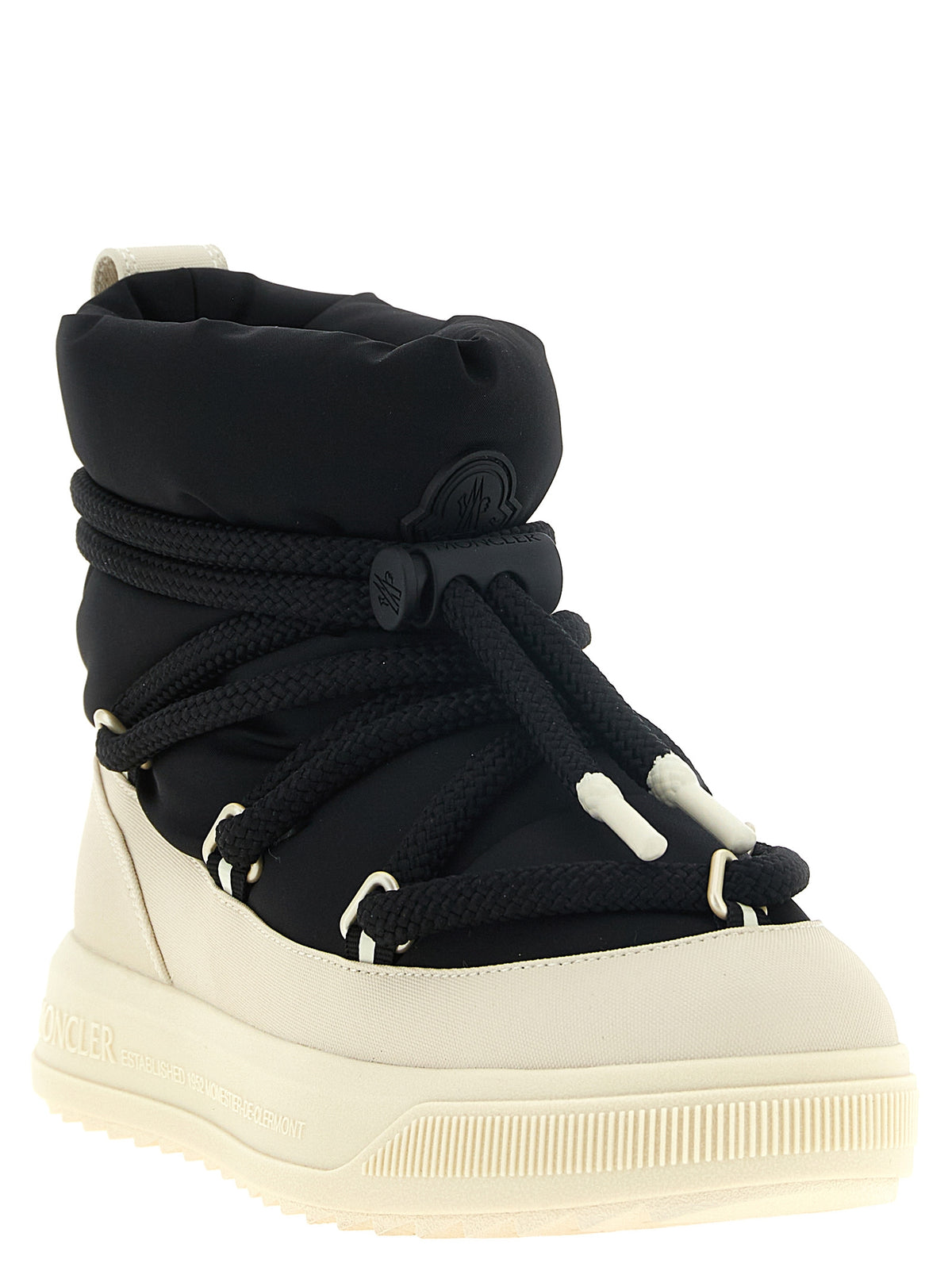 Black Polyamide Lace-Up Boots