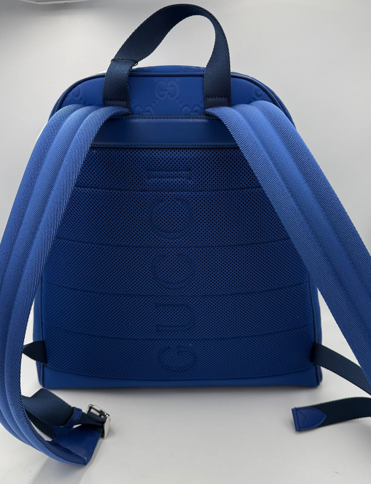 GUCCI GG Leather Blue Backpack