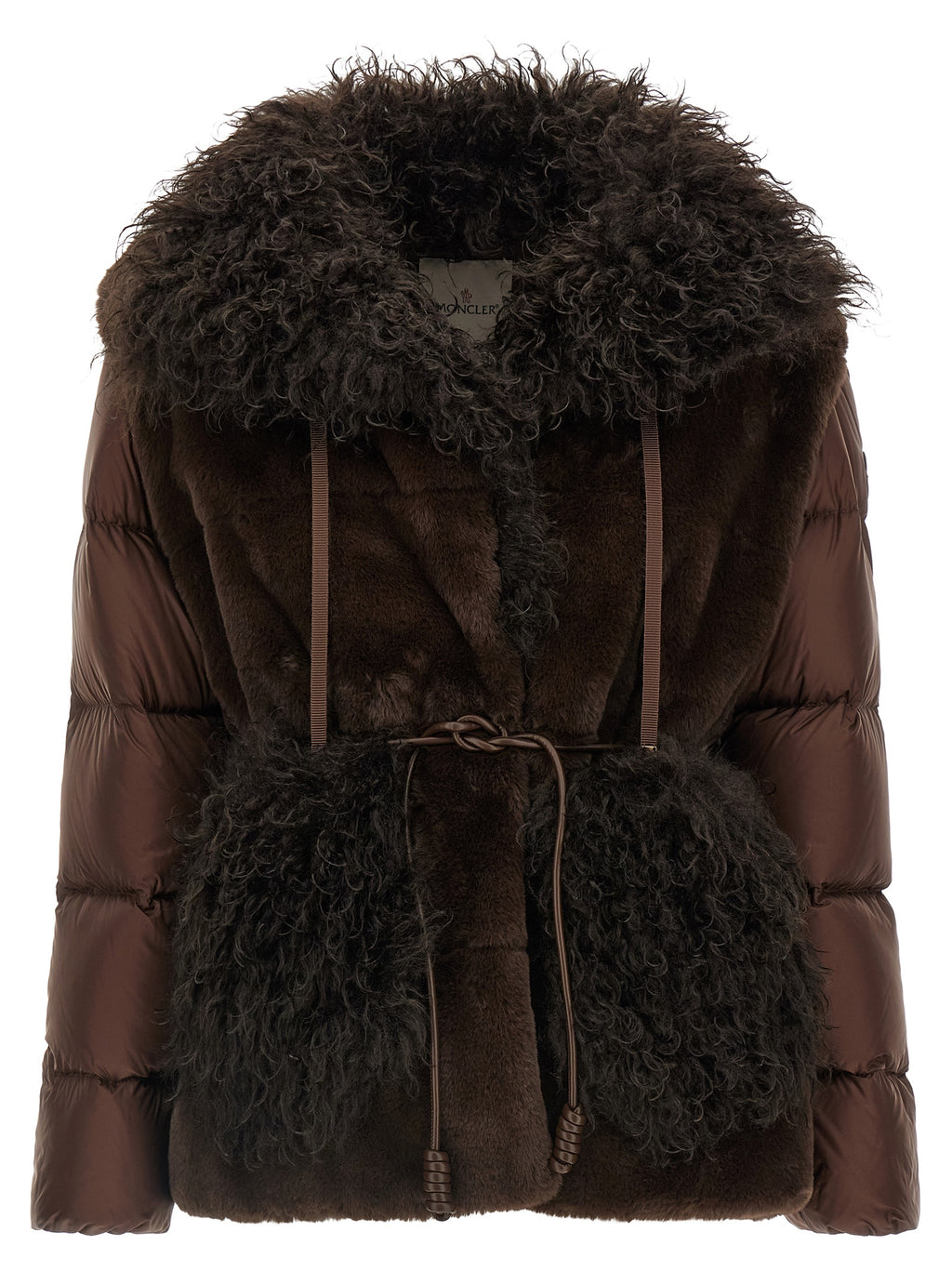 Brown Polyester Shell Jacket