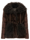 Brown Polyester Shell Jacket