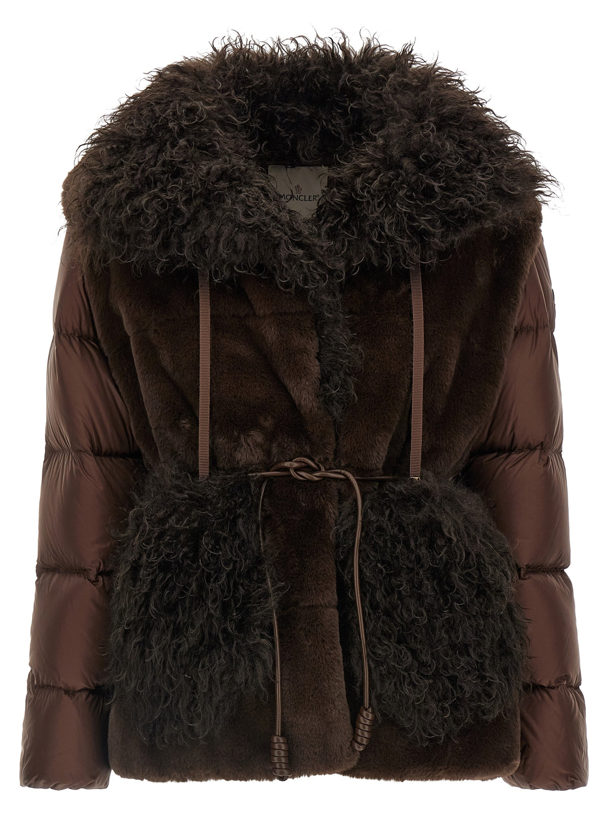 Brown Polyester Shell Jacket