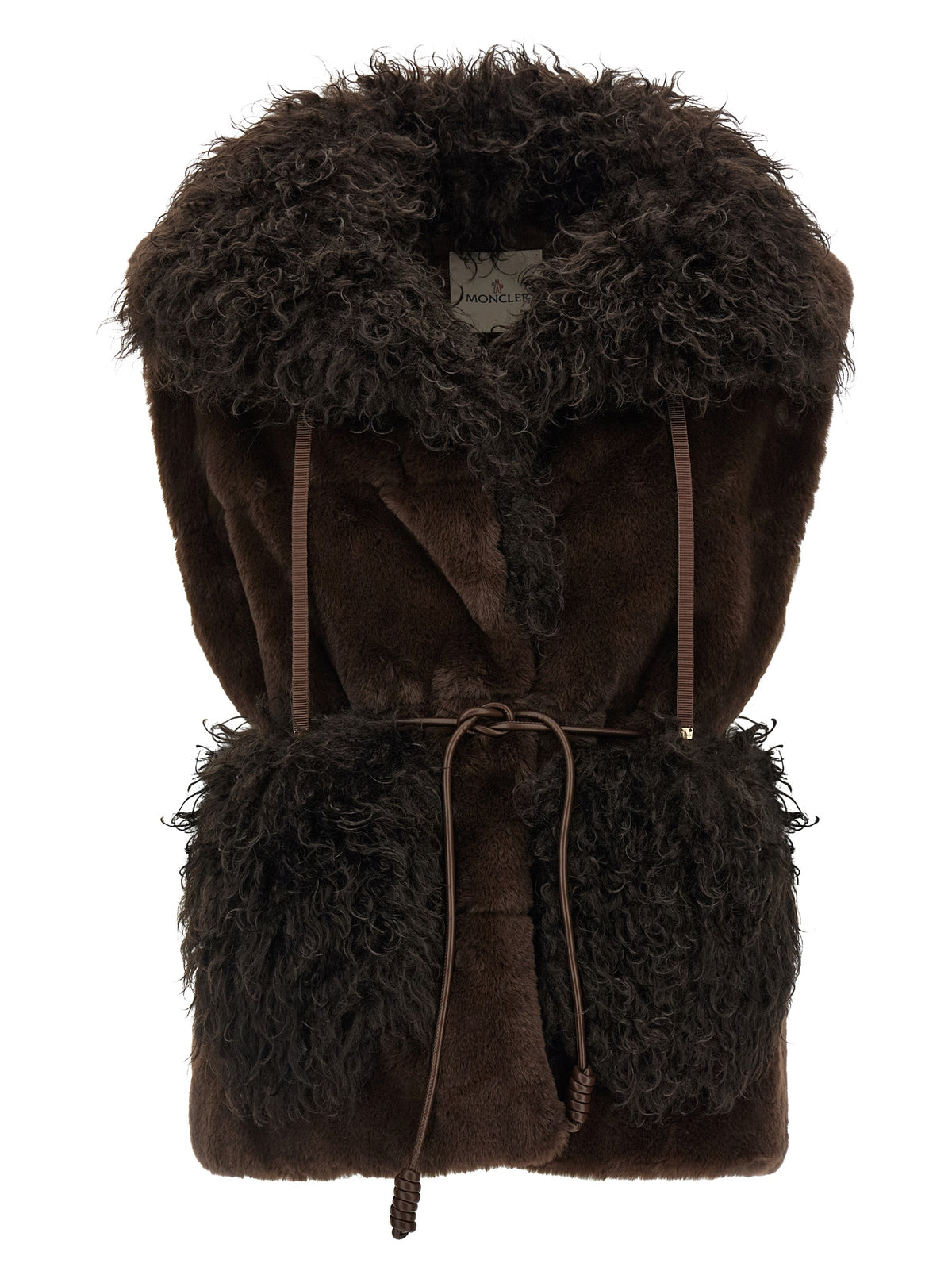 Brown Polyester Shell Jacket