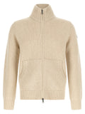 Beige Virgin Wool Cardigan