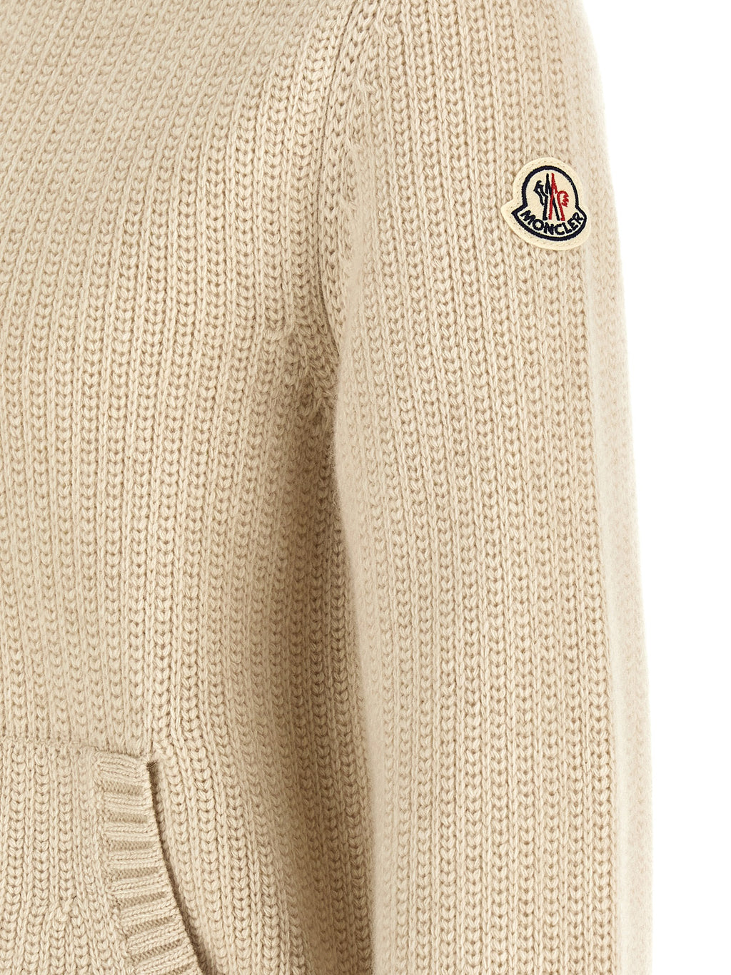 Beige Virgin Wool Cardigan