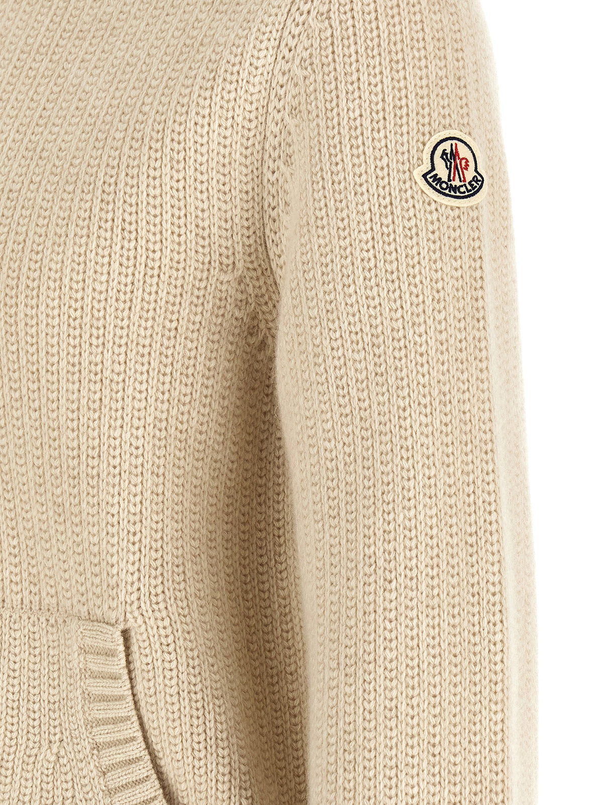 Beige Virgin Wool Cardigan