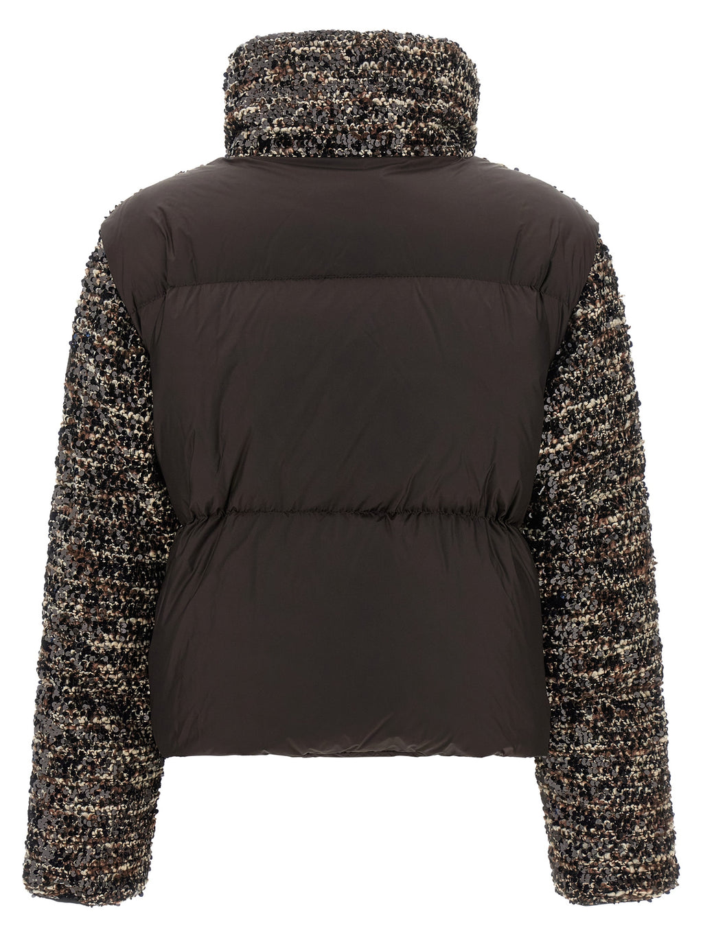 Brown Polyester Sleeveless Jacket