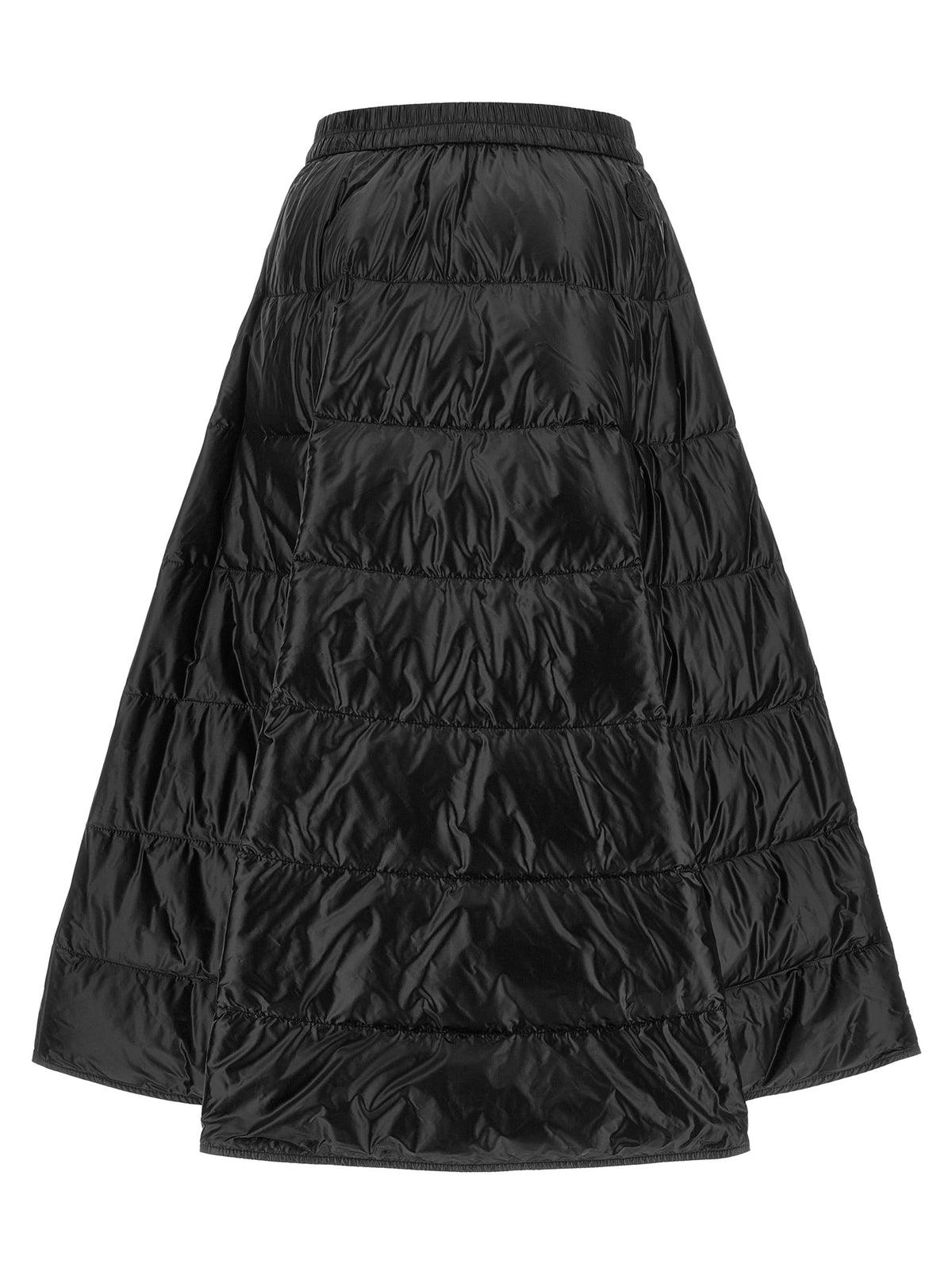Black Polyamide Midi Skirt