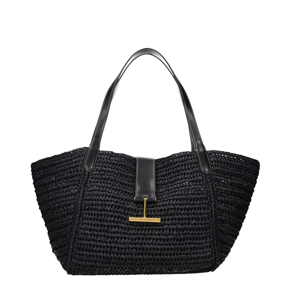 Black Raffia Shoulder Bag