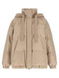 Beige Cotton Full-Length Jacket