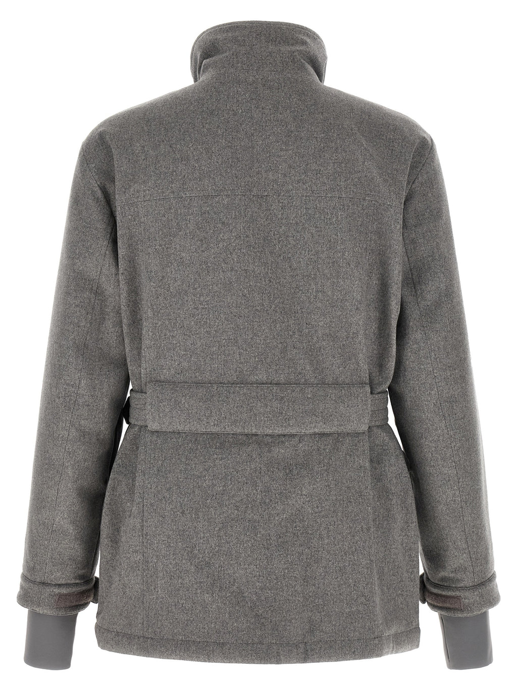 Gray Wool Full-Length Jacket