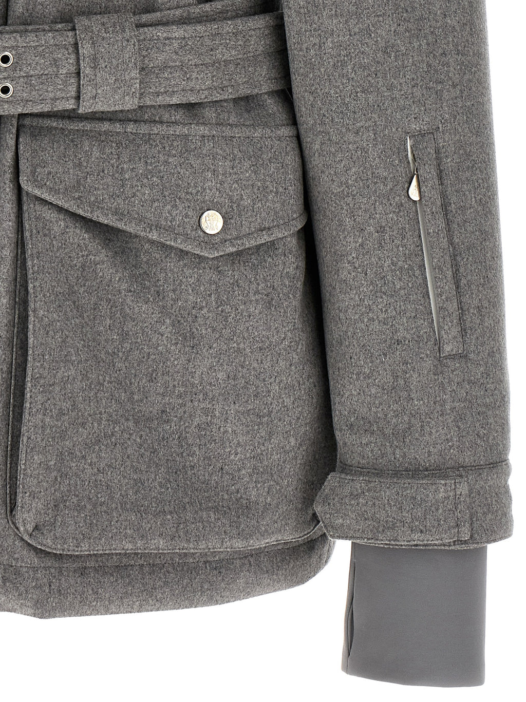 Gray Wool Full-Length Jacket