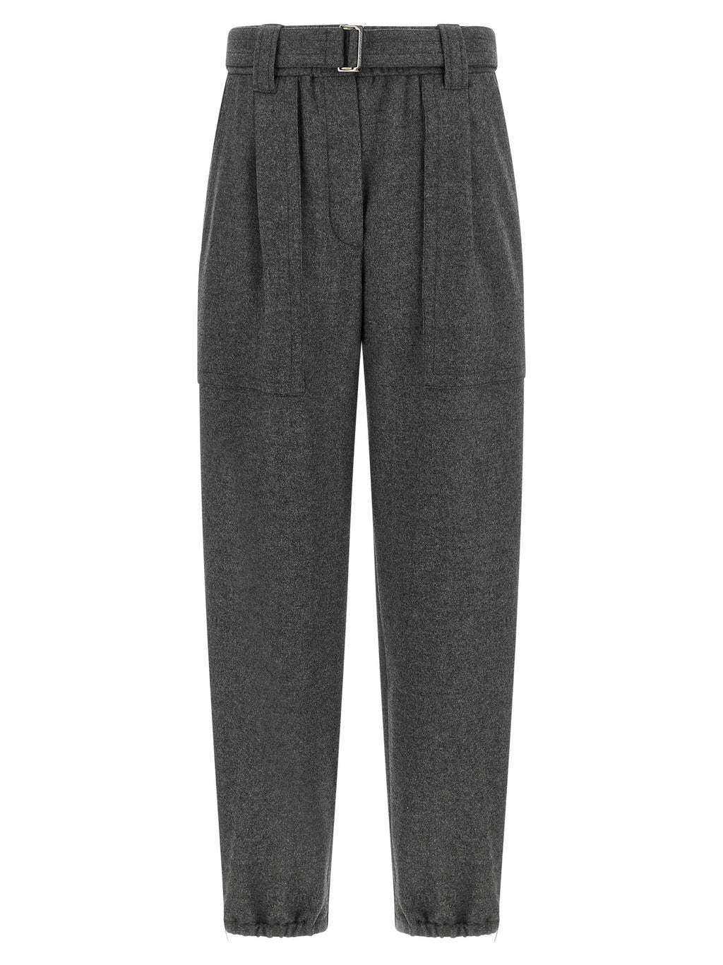 Gray Virgin Wool Cargo Pants