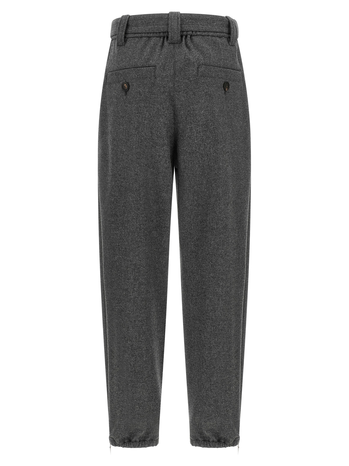Gray Virgin Wool Cargo Pants