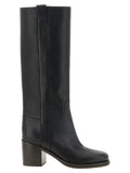 Black Calfskin Over The Knee
