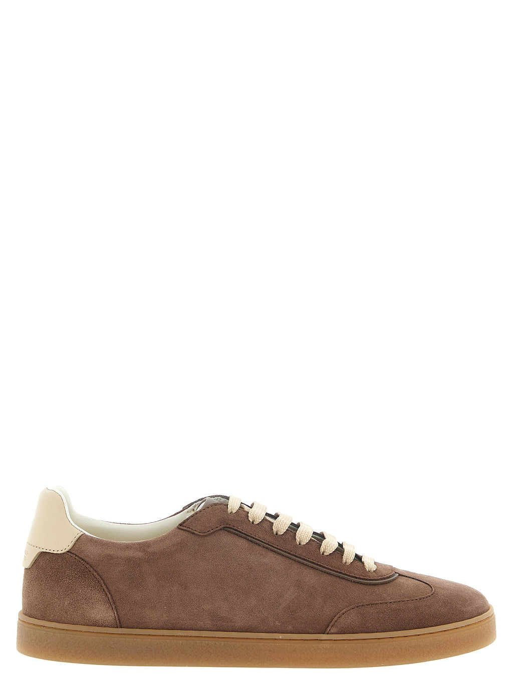 Brown Calfskin Low Top Sneakers