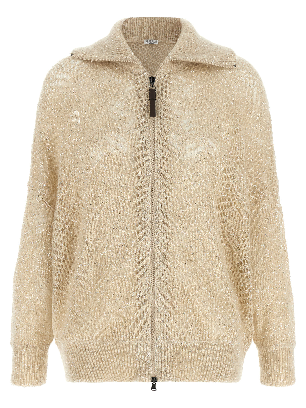 Beige Polyamide Cardigan