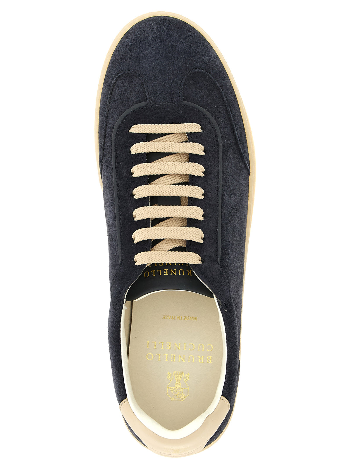 Blue Calfskin Low Top Sneakers