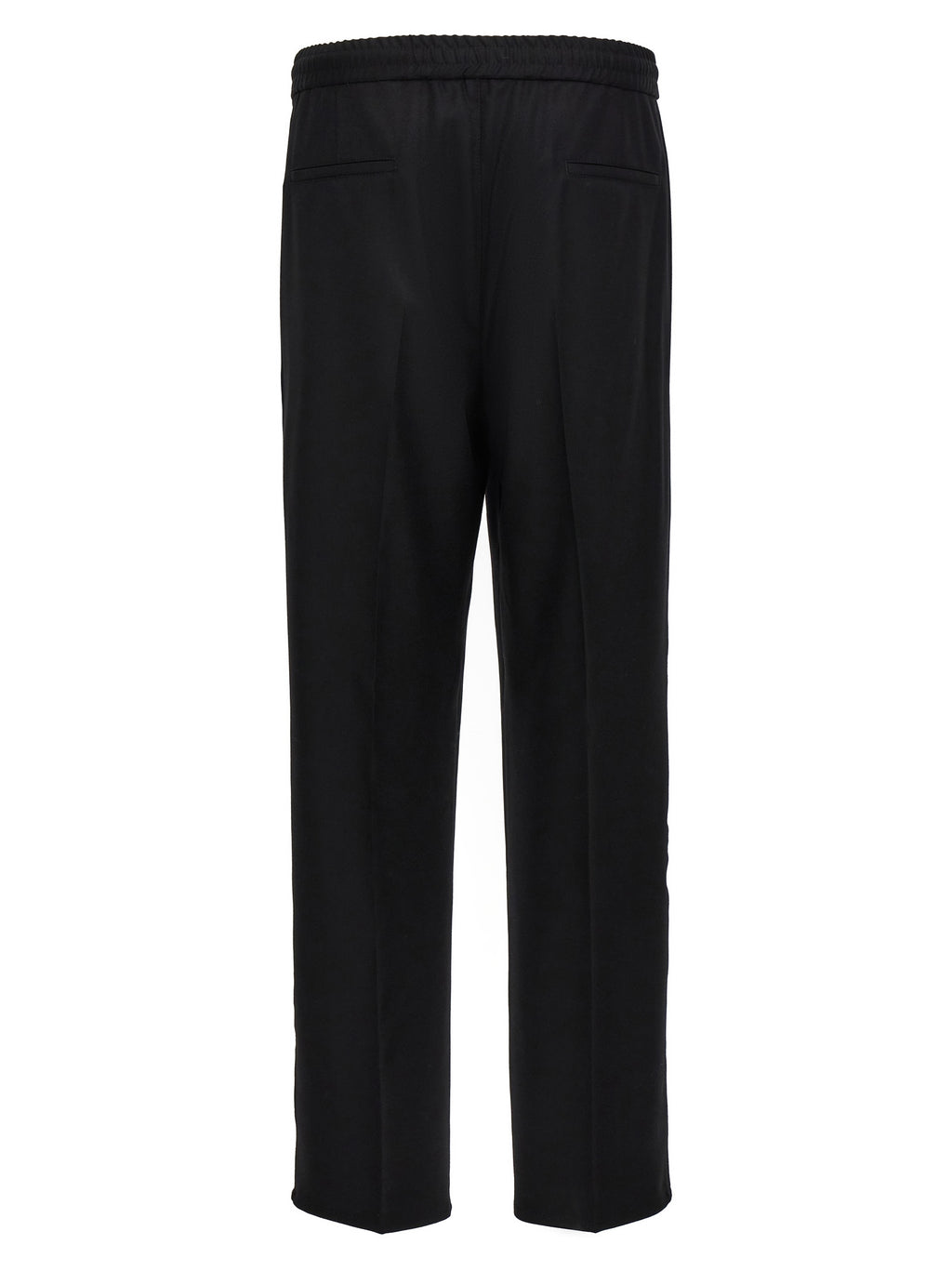 Black Wool Casual Pants