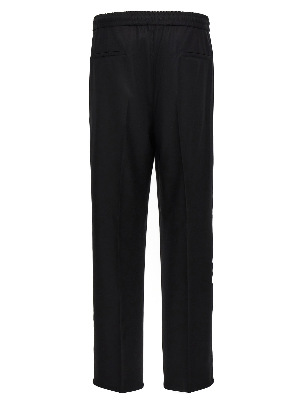 Black Wool Casual Pants