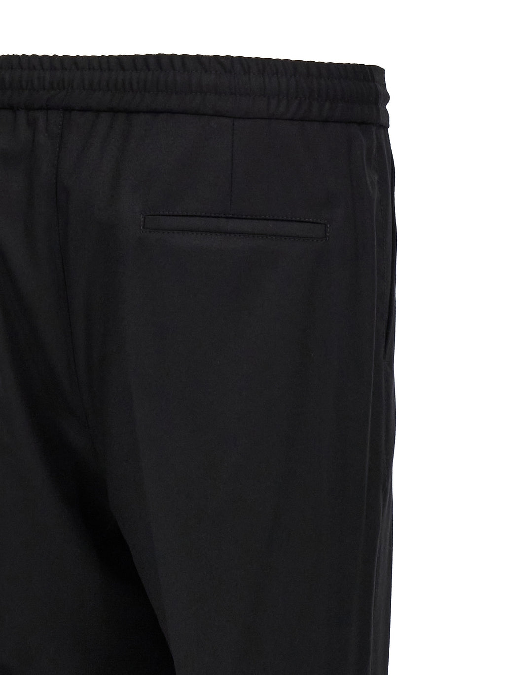 Black Wool Casual Pants