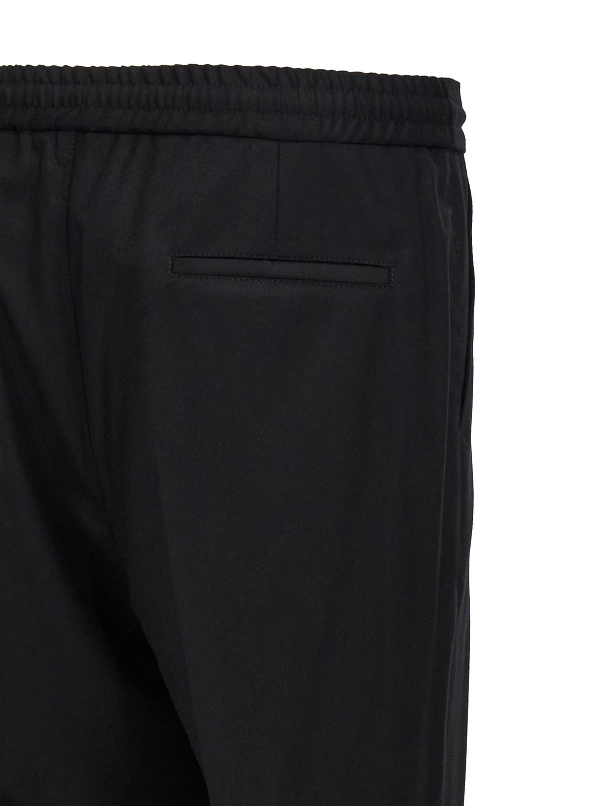 Black Wool Casual Pants