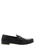 Black Goatskin Slip-On Loafers