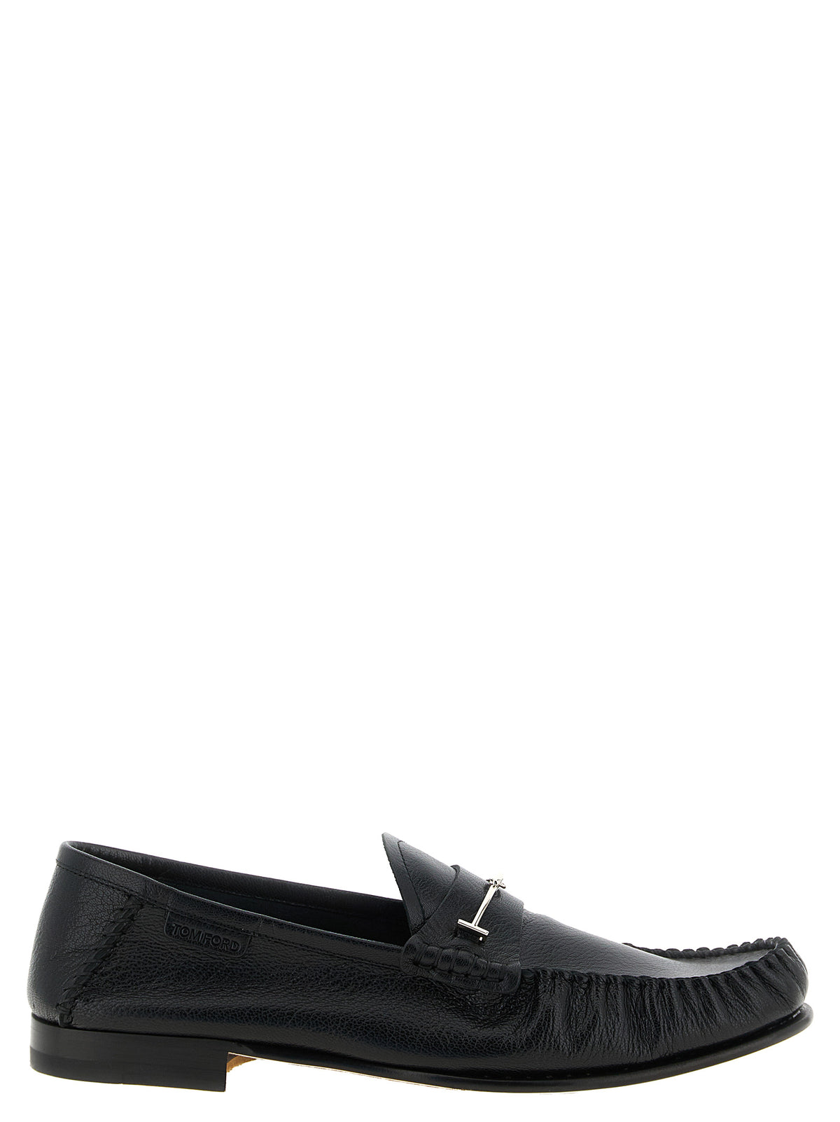 Black Goatskin Slip-On Loafers