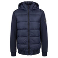 Blue Polyester Men Jacket