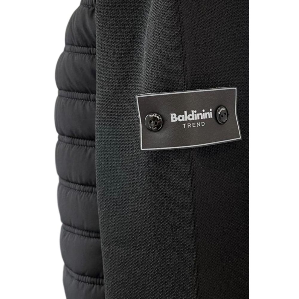 Black Polyester Men Jacket