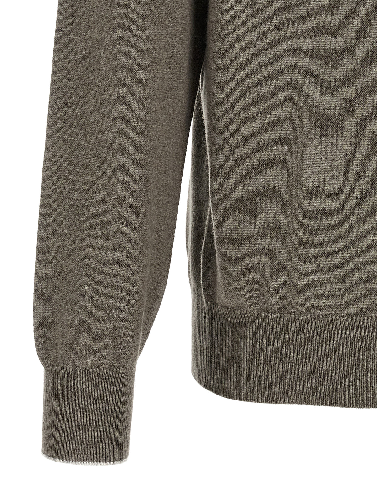 Bicolor Cashmere Polo Shirt