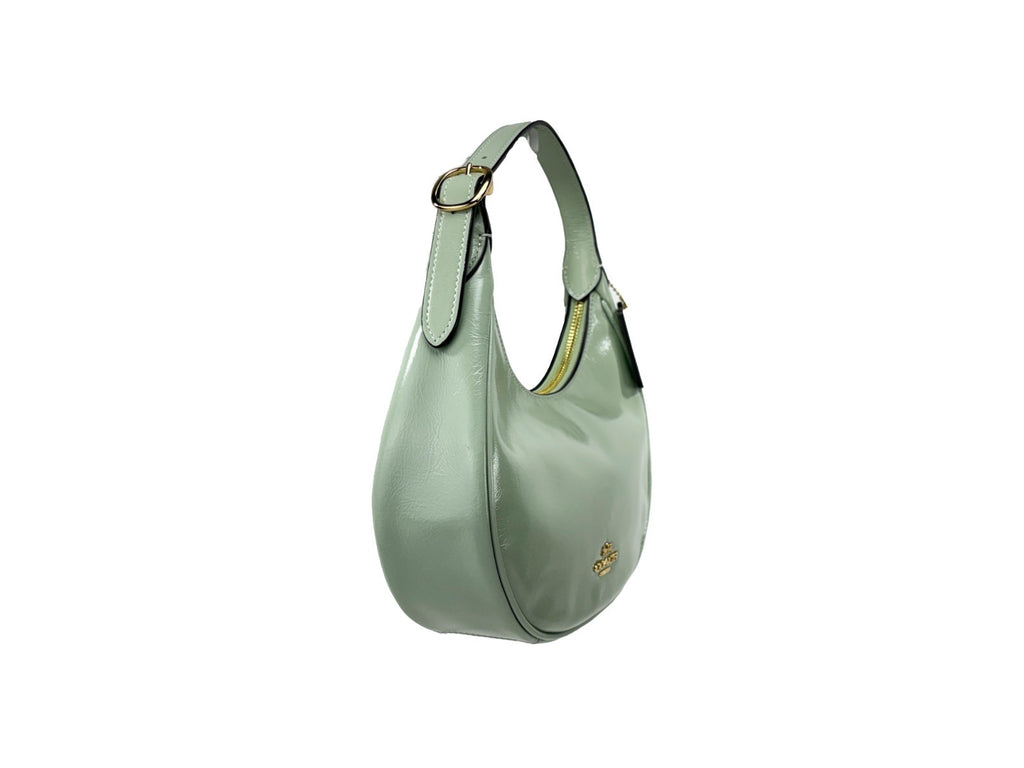 Coach Emily Glazed Leather Shoulder Bag