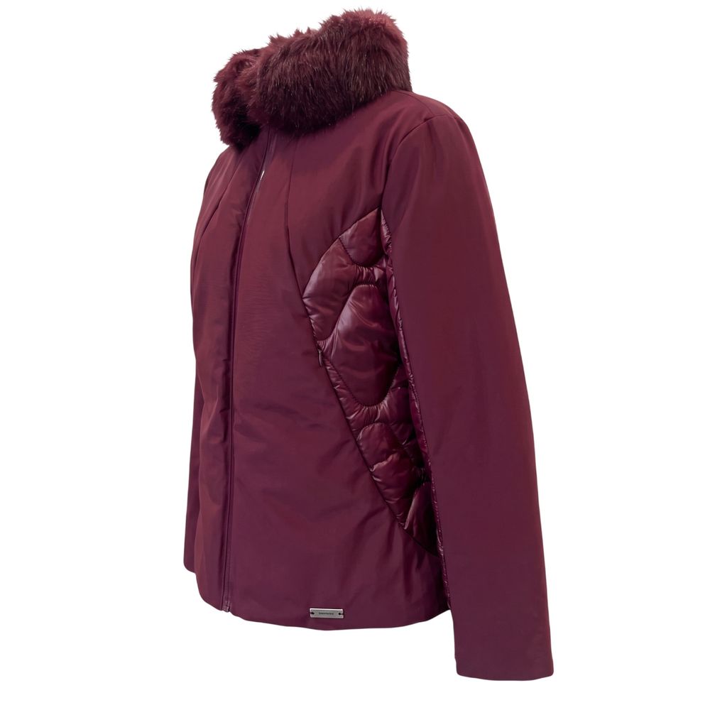 Red Nylon Women Jacket