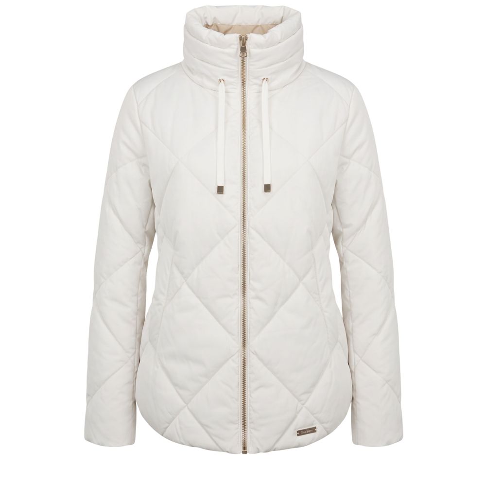 White Polyester Women Jacket