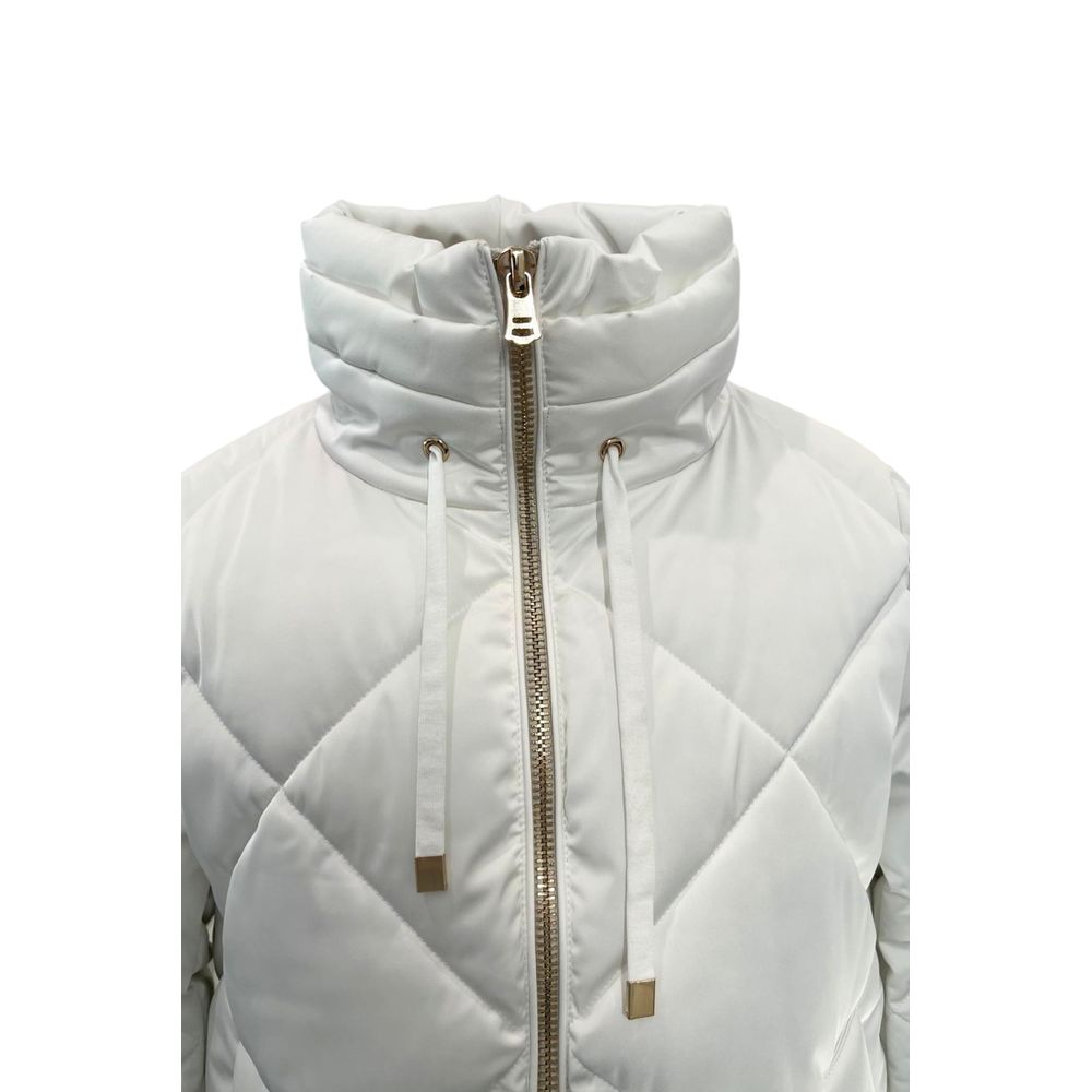 White Polyester Women Jacket