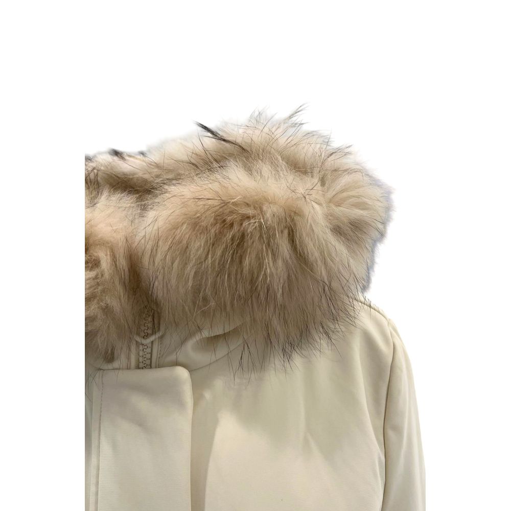White Nylon Women Jacket