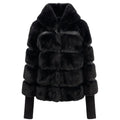 Black Polyester Women Jacket