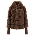 Brown Polyester Women Jacket