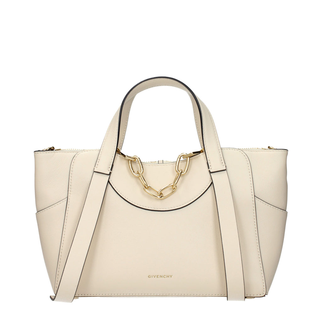 Beige Leather Handbag