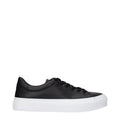 Black Leather Low Top Sneakers