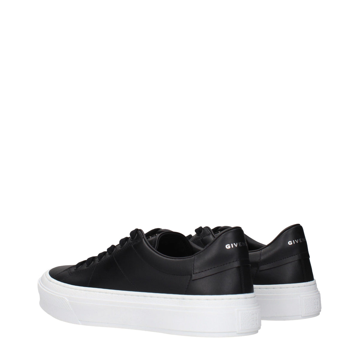 Black Leather Low Top Sneakers