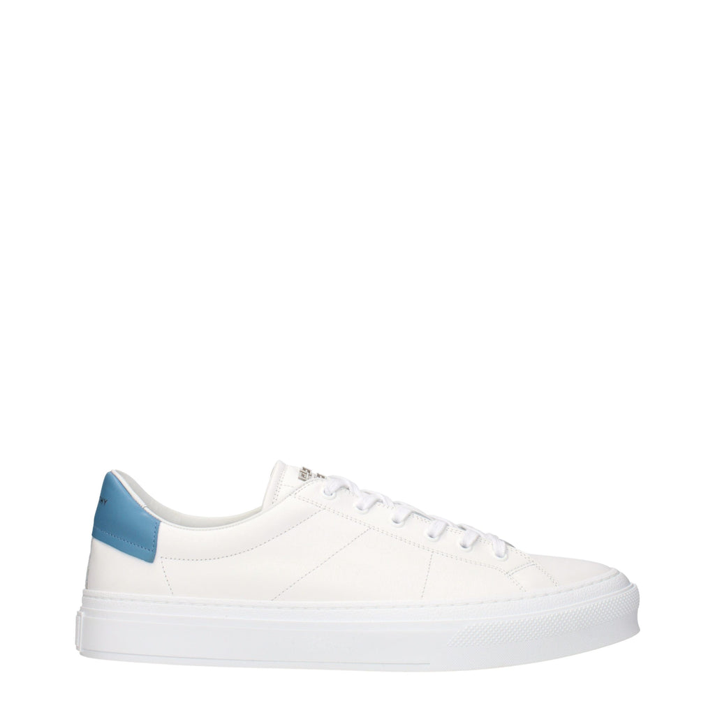 White Leather Low Top Sneakers