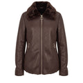 Brown Polyester Women Jacket