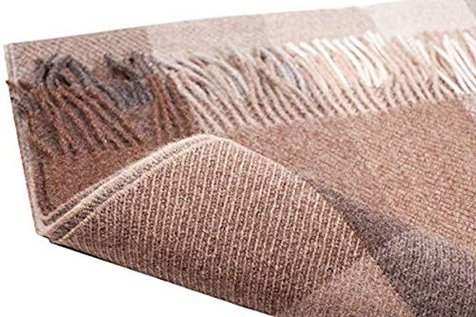 100% Alpaca Throw – Beige Grey