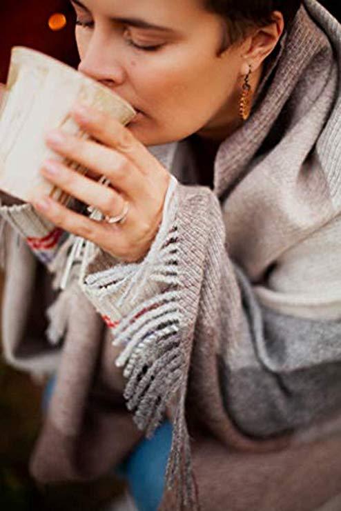 100% Alpaca Throw – Beige Grey